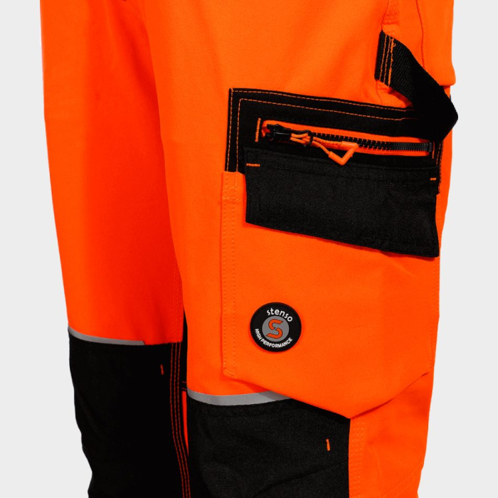 Pantaloni de lucru cu benzi reflectorizante Stenso REVOLT HV 4STRETCH, 100% poliester, 280 gr/mp [6]