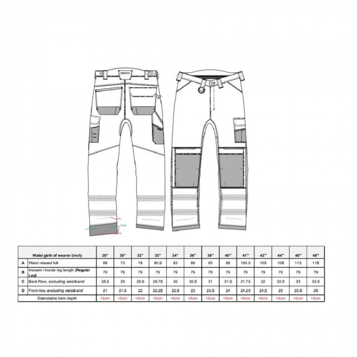 Pantaloni reflectorizanti Portwest  PW3 PW340, 65% poliester, 35% bumbac, 300g [2]