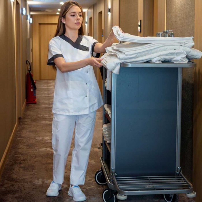 Pantaloni de lucru in talie dama BeUnique BARISA, tercot 35/65, 160 gr/mp [2]