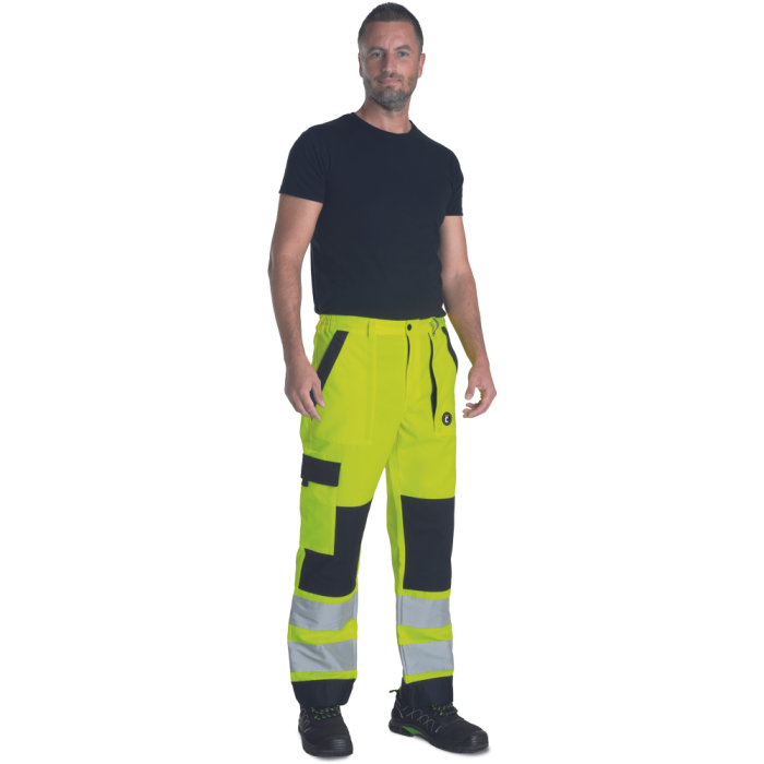 Pantaloni de lucru in talie cu benzi reflectorizante Cerva MAX NEO HV, 65% poliester, 35% bumbac, 250 gr/mp [2]