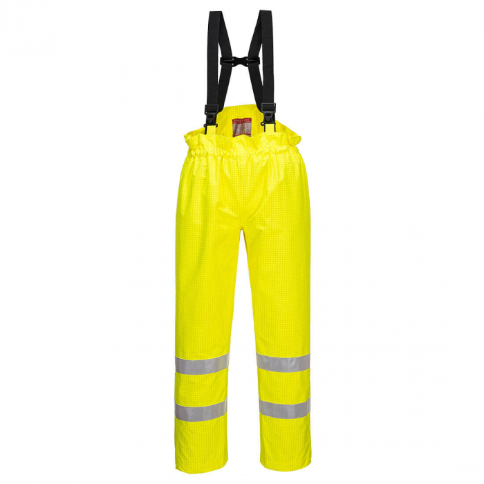 Pantaloni salopeta cu pieptar Portwest BIZFLAME RAIN HIVIS S780, ignifugi, antistatici, 98% poliester, 2% fibra de carbon, 250g [3]
