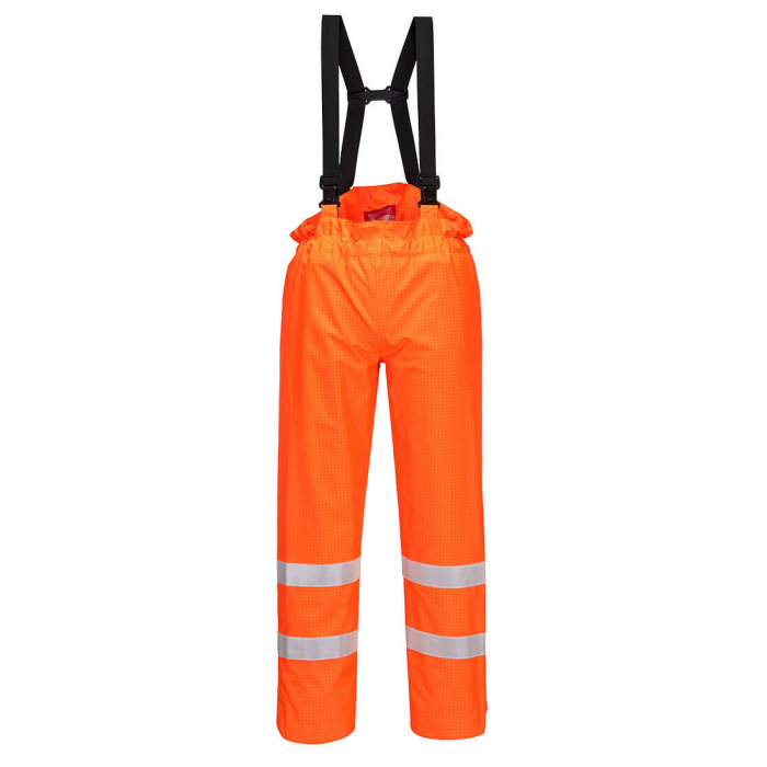 Pantaloni salopeta cu pieptar Portwest BIZFLAME RAIN HIVIS S780, ignifugi, antistatici, 98% poliester, 2% fibra de carbon, 250g [3]