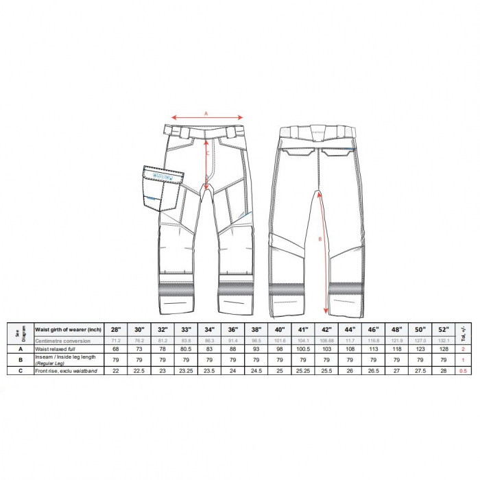 Pantaloni ignifugati Portwest SERVICE FR FR402 WX3, 60% modacrIlic, 36% bumbac, 3% elastan, 1% fibra carbon, 280g [2]