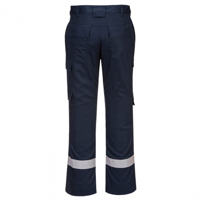Pantaloni ignifugi cu benzi reflectorizante Portwest FR401 BIZFLAME, 99% bumbac, 1% fibra de carbon, 210 gr/mp [2]