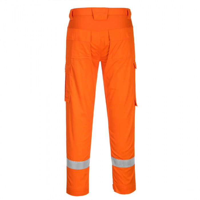 Pantaloni ignifugi cu benzi reflectorizante Portwest FR401 BIZFLAME, 99% bumbac, 1% fibra de carbon, 210 gr/mp [2]