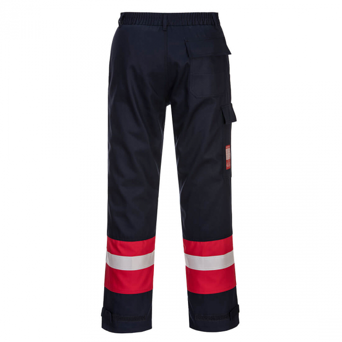 Pantaloni ignifugi cu benzi reflectorizante Portwest FR56 BIZFLAME, 99% bumbac, 1% fibra de carbon, 350 gr/mp [2]