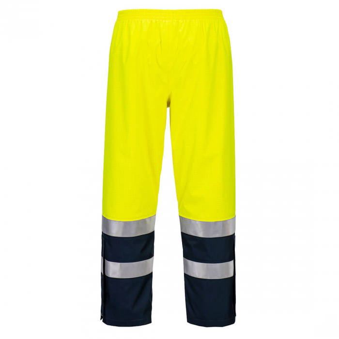 Pantaloni ignifugi reflectorizanti, antistatici Portwest FR410 BIZFLAME, 60% poliester, 21% modacrilic, 18% bumbac, 1% fibra de carbon, 250 gr/mp [2]