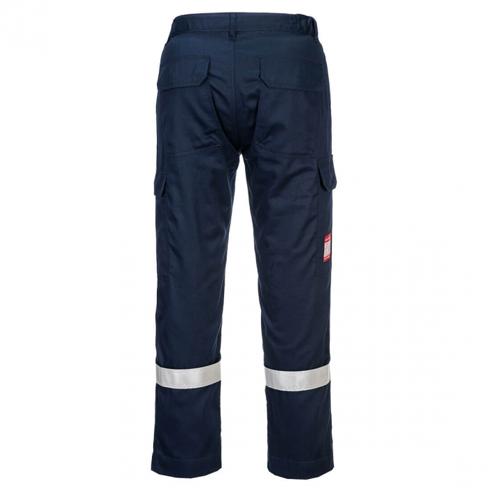 Pantaloni ignifugi reflectorizanti Portwest FR412, 99% bumbac, 1% fibra de carbon, 210 gr/mp [2]