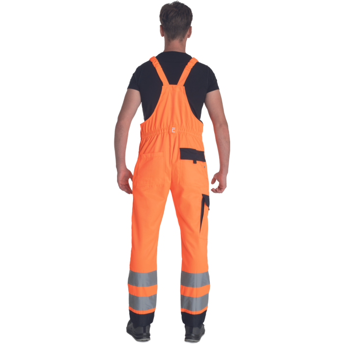 Pantaloni pieptar cu benzi reflectorizante Cerva MAX NEO HV, tercot 65/35, 250 gr/mp [4]