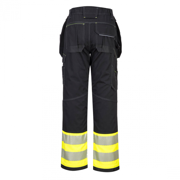 Pantaloni de lucru in talie cu benzi reflectorizante Portwest HOLSTER PW307 PW3, 65% poliester, 35% bumbac, 300g [3]