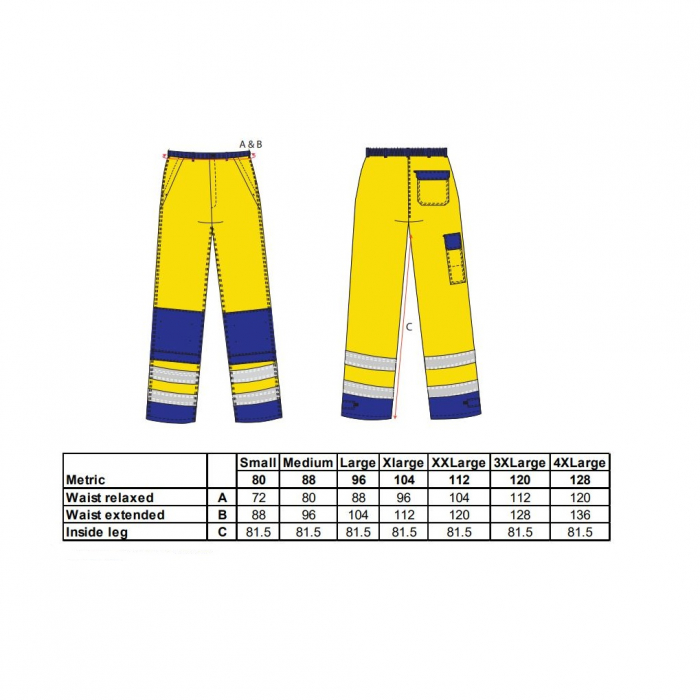 Pantaloni reflectorizanti ignifugi Portwest MULTI-NORM FR62 , 99% bumbac, 1% fibra de carbon, 345g [2]