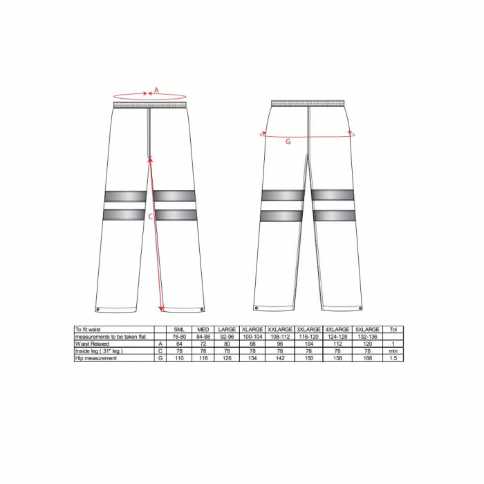 Pantaloni reflectorizanti Portwest SEALTEX ULTRA RT51, 100% poliester, 185 gr/mp [2]