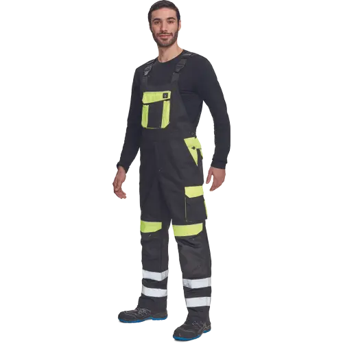Pantaloni salopeta cu pieptar Cerva MAX VIVO REFLEX, 65% poliester, 35% bumbac, 250 gr/mp [3]