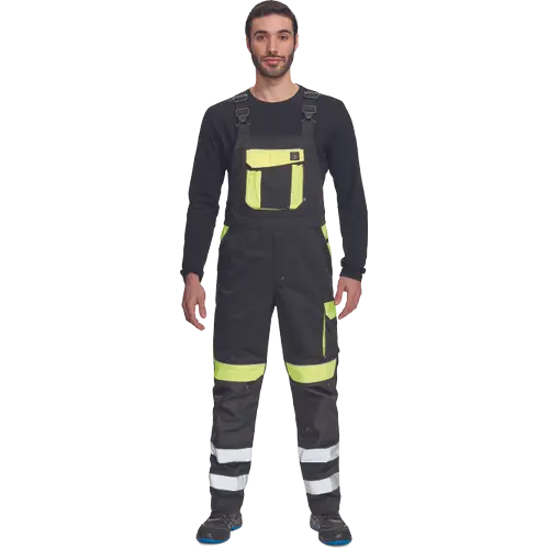 Pantaloni salopeta cu pieptar Cerva MAX VIVO REFLEX, 65% poliester, 35% bumbac, 250 gr/mp [2]