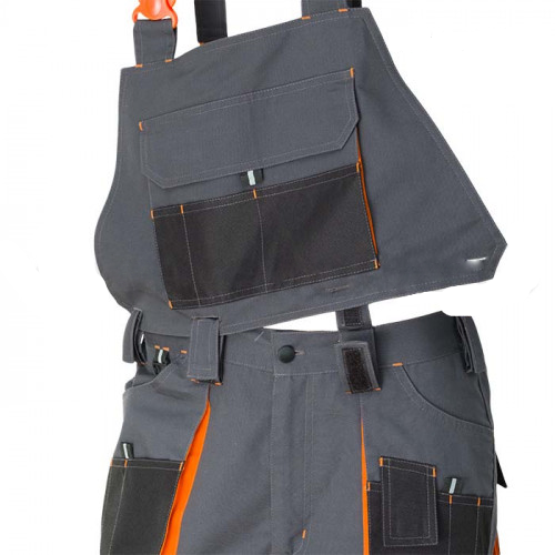 Pantaloni salopeta cu pieptar detasabil Renania RICHARD, tercot 65/35, 280gr/mp [3]