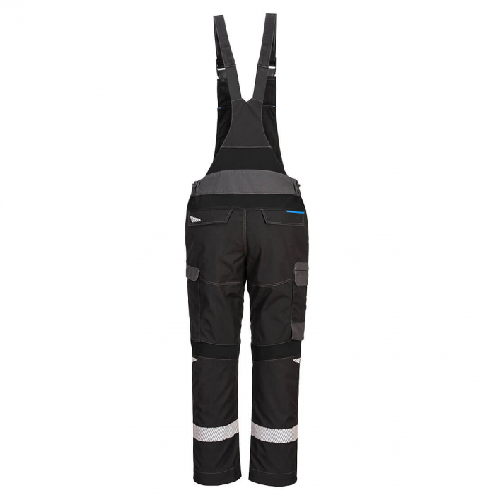 Pantaloni salopeta cu pieptar ignifugi Portwest FR405, 60% modacrilic, 39% bumbac, 1% fibre carbon, 280 gr/mp [2]