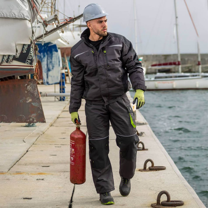 Pantaloni salopeta cu pieptar matlasata de iarna Stenso KASTOR T/C WINTER, tercot 35/65, 270 gr/mp [2]