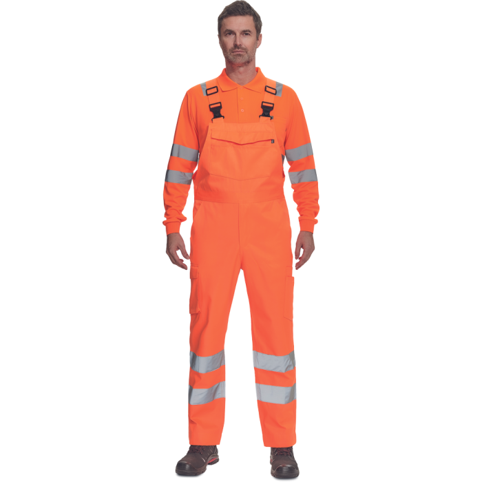 Pantaloni salopeta cu pieptar reflectorizanti GANDIA H, 50% bumbac, 50% poliester, 200 g/mp [2]