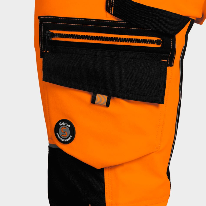 Pantaloni salopeta cu pieptar reflectorizanti Stenso REVOLT HV 4STRETCH, 100% poliester, 280 gr/mp [3]