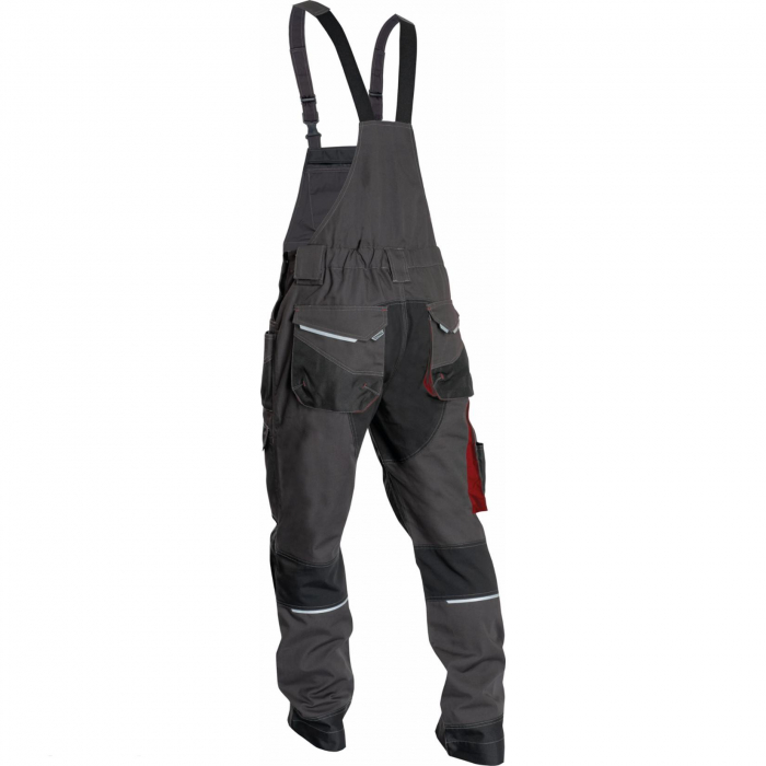 Pantaloni salopeta cu pieptar Safe Worker REUSEL, 65/35 poliester [3]