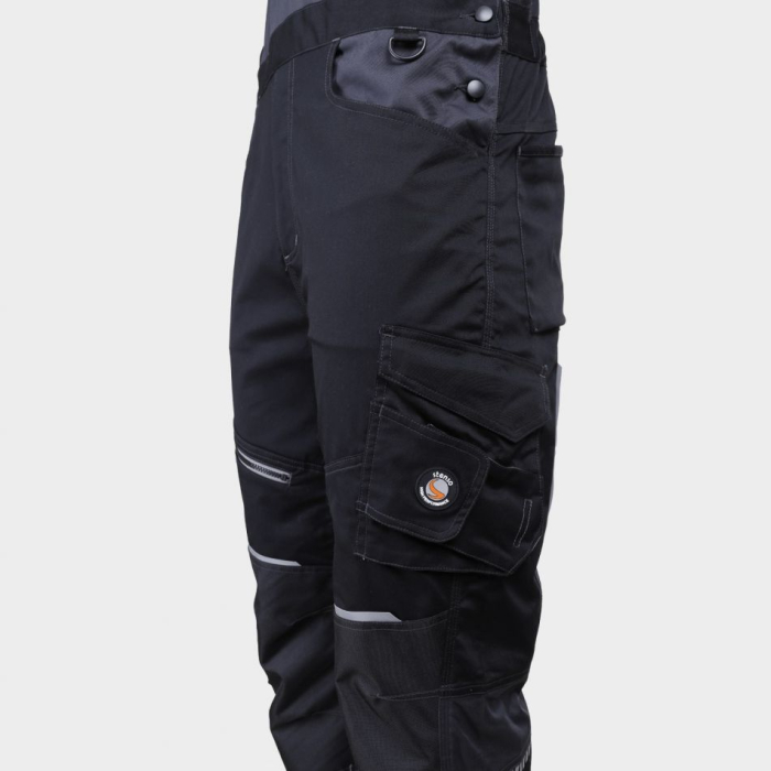 Pantaloni salopeta cu pieptar Stenso REVOLT 4STRETCH, 57% bumbac, 40% poliester, 3% spandex, 260 gr/mp [2]