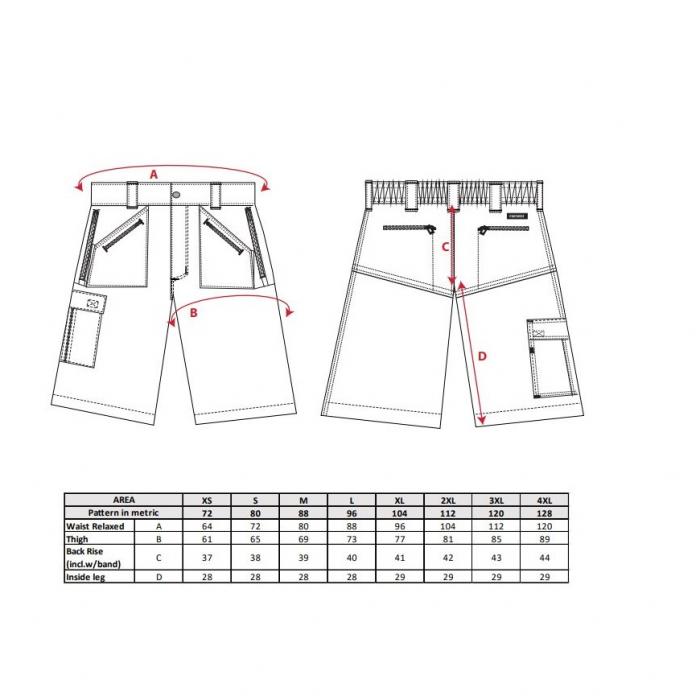 Pantaloni scurti de lucru Portwest ACTION S889, 65% poliester, 35% bumbac, 245g [2]