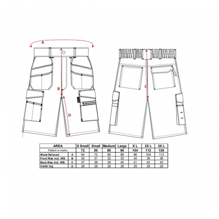 Pantaloni scurti de lucru Portwest GRANITE HOLSTER KS18, 65% poliester, 35% bumbac, 245g [2]