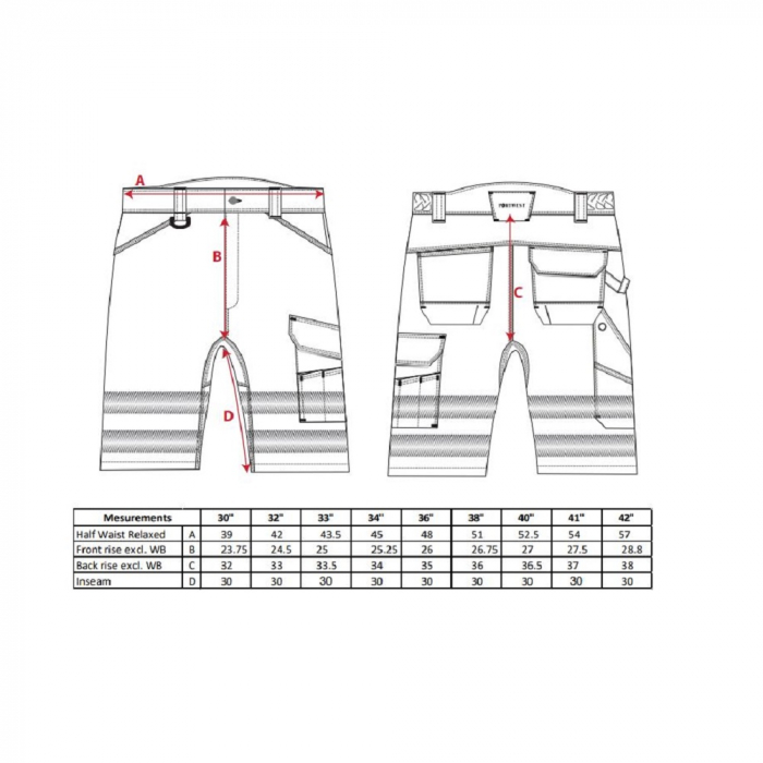 Pantaloni scurti reflectorizanti Portwest PW3 PW348, 65% poliester, 35% bumbac, 300g [2]