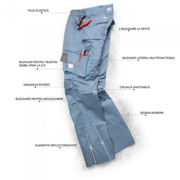 Pantaloni de lucru Ardon SUMMER, tercot 65/35, 200 gr/mp [3]