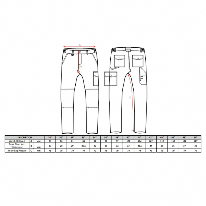 Pantaloni de lucru in talie Portwest SUPER WORK CD884, 65% poliester, 35% bumbac, 245 gr/mp [2]