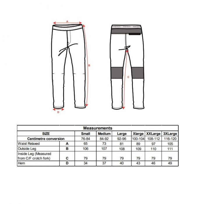 Pantaloni de lucru in talie bucatar Portwest SURREY C072, 100% bumbac, 190g [2]