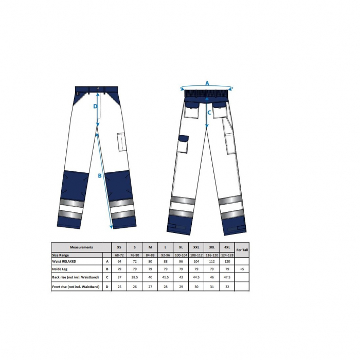 Pantaloni reflectorizanti Portwest LYON TX51, 65% poliester, 35% bumbac, 245 gr/mp [2]