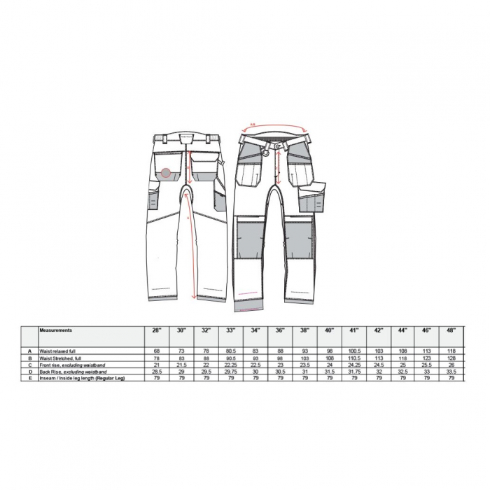 Pantaloni de lucru in talie Portwest PW3 PW347, pentru tamplari, 100% bumbac, 350g [2]
