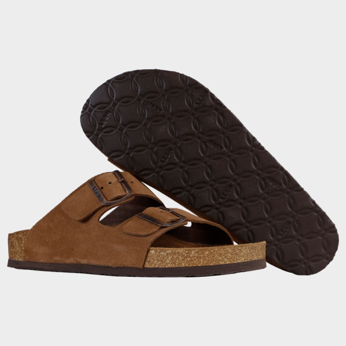 Papuci cu talpa din pluta Leon SUEDE [2]