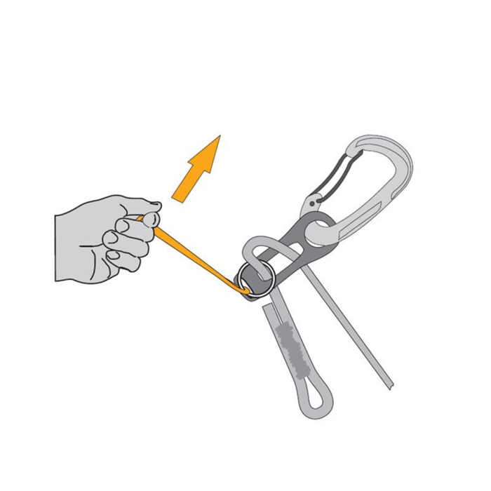 Pedala din cordelina Singing Rock FOOTER XP W1051BX, 90g, max. 180kg, ajustabila 30-170cm, compatibila cu carabiniera OXAN si blocator LIFT [5]