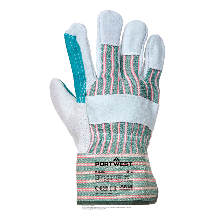Manusi de protectie Portwest A230 DOUBLE PALM RIGGER, din piele de bovina [2]