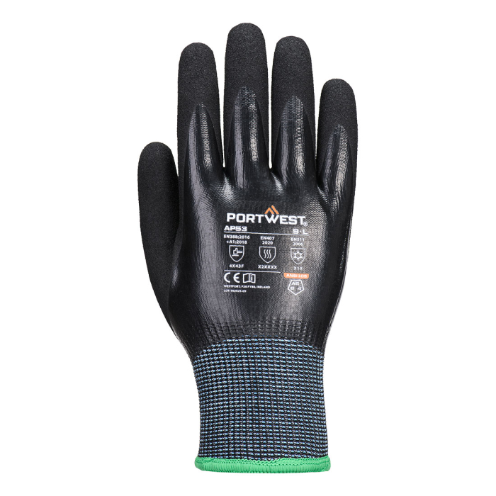 Manusi de protectie taiere Portwest AP53 COLD F15 AQUA CUT, impregnate in nitril [2]