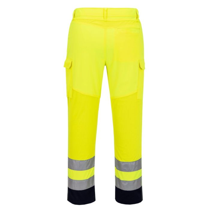 Pantaloni de lucru cu benzi reflectorizante Portwest Hi-Vis MESH PANEL, 65% poliester, 33% bumbac, 2% elastan, 190 gr/mp [2]