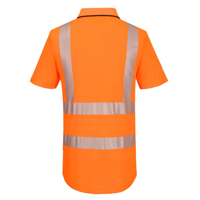 Tricou polo reflectorizant Portwest KX3 Hi-Vis ZIP S/S, 100% poliester, 150 gr/mp [2]