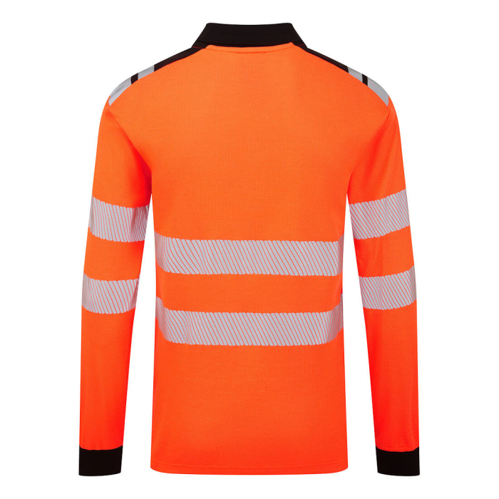 Tricou polo antistatic reflectorizant cu maneca lunga Portwest FR734 MODAFLAME Hi-Vis,  45% modacrilic, 25% poliester, 23% bumbac, 6% aramid, 1% antistatic, 220 gr/mp [2]