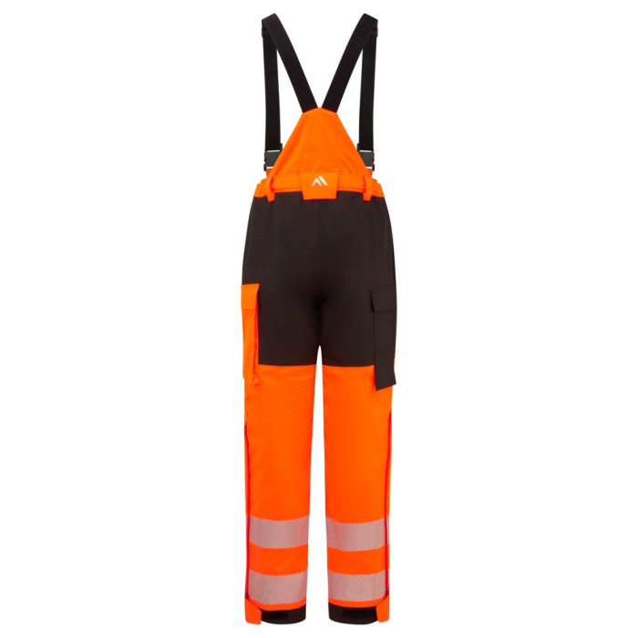 Pantaloni salopeta ignifugati reflectorizanti de iarna Portwest FR426 MODAFLAME Rain+ Hi-Vis, 60% poliester, 21% modacrilic, 18% bumbac, 1% fibra de carbon, 270 gr/mp [2]