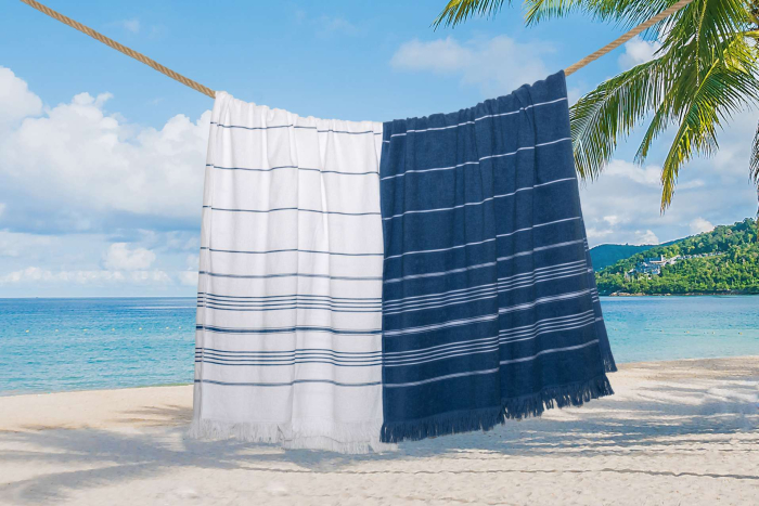 Prosop pentru plaja Olima STRIPED BEACH&SPA, 96% bumbac, 4% poliester, 300 g/mp [8]