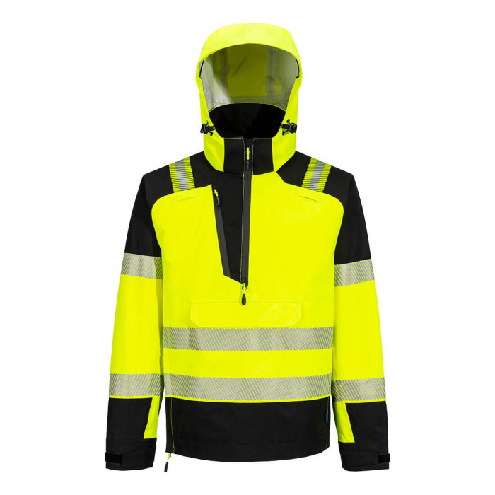 Jacheta impermeabila reflectorizanta cu gluga Portwest T161 PW3 HI-VIS (3L), 100% poliester, 160 gr/mp [1]