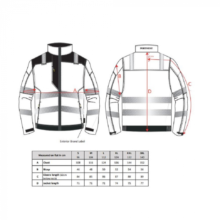 Jacheta de lucru reflectorizanta Portwest T500 PW3, 65% poliester, 35% bumbac, 300g [2]