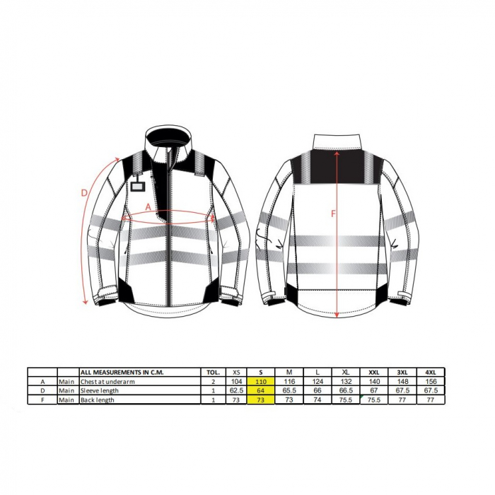 Scurta vatuita de iarna reflectorizanta dama Portwest PW382 PW3, 100% poliester, 170g [2]