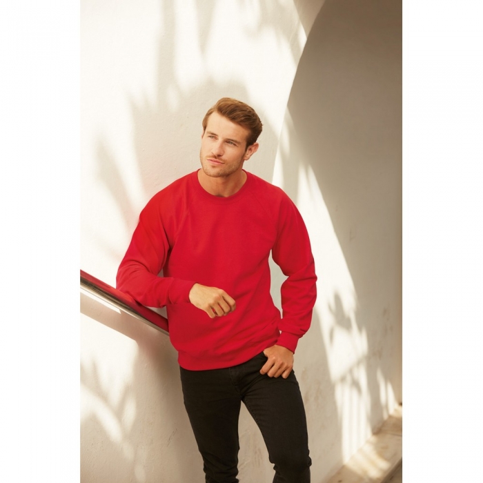 Bluza clasica de iarna Fruit of the Loom FOL CLASSIC RAGLAN SWEAT, bumbac 80/20, 280 gr/mp [2]