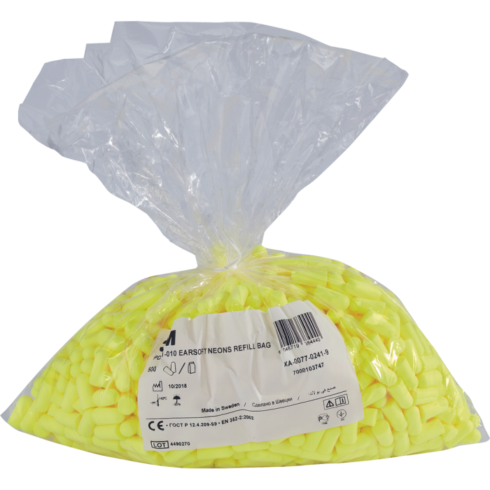 Rezerva antifoane interne Cerva E.A.R.Soft Yel. TOP UP, 500buc [3]