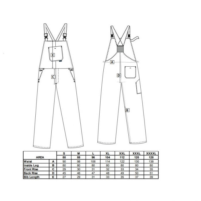 Pantaloni salopeta cu pieptar de lucru Portwest C881, 100% bumbac, 305g [2]