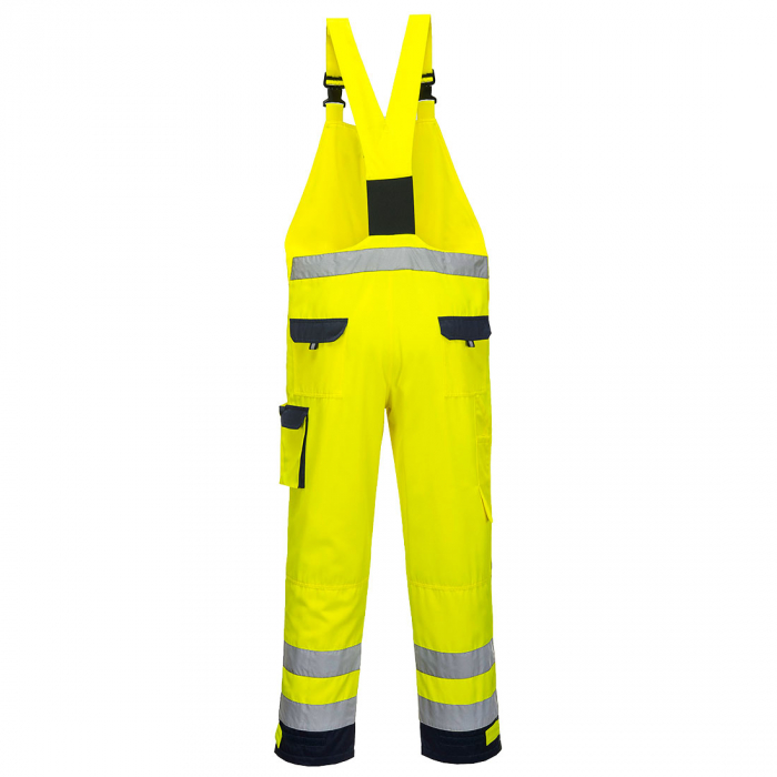 Pantaloni salopeta cu pieptar reflectorizanti Portwest DIJON TX52, 65% poliester, 35% bumbac 245 gr/mp [3]