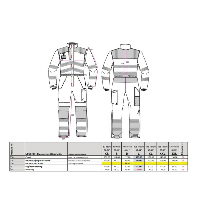 Combinezon vatuit de iarna reflectorizant Portwest PW3 PW352, 100% poliester, 190g [2]
